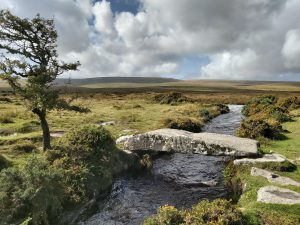 Clapperbridge über River Teign, Dartmoor